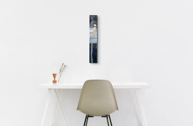 Lerne im geistreich Online-Kurs mit Cordula Kagemann Collage mit Wachs & Gold auf Holzscheit kennen