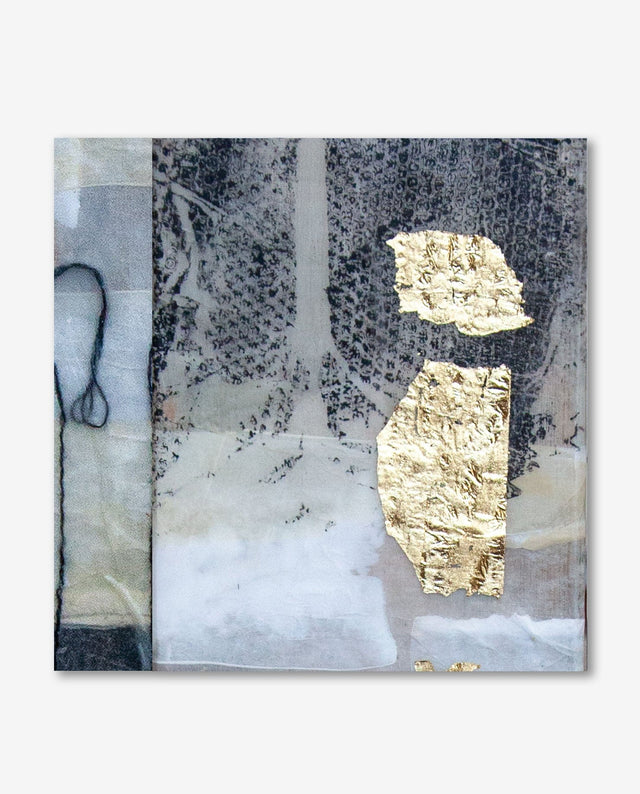 Lerne im geistreich Online-Kurs mit Cordula Kagemann Collage mit Wachs & Gold auf Holzscheit kennen