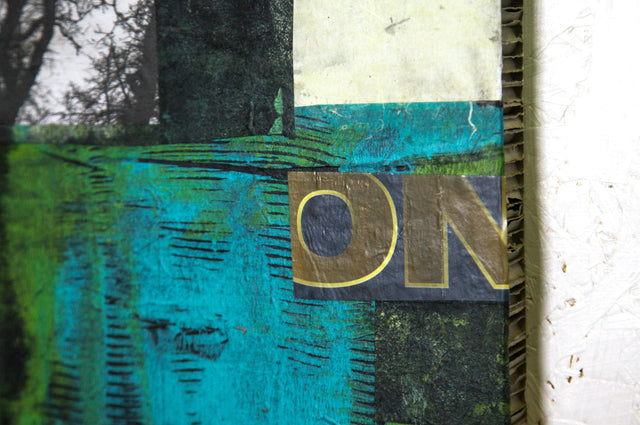 Lerne im geistreich Online-Kurs mit Cordula Kagemann Collage - Monotypie grün-blau kennen