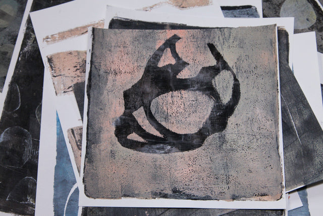 Lerne im geistreich Online-Kurs mit Cordula Kagemann Gellidruck und Collage kennen