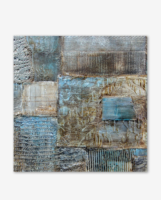 Lerne im geistreich Online-Kurs mit Cordula Kagemann Reliefartige Collage mit textiler Anmutung kennen