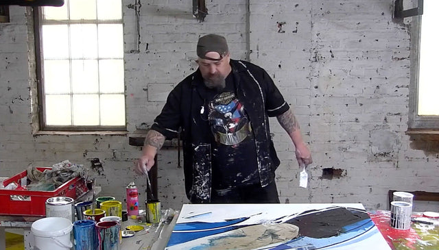 Lerne im geistreich Online-Kurs mit Dietmar Wölfl Hellblau-beige in Wölfl-Technik kennen