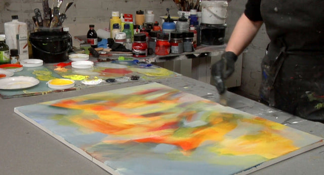 Lerne im geistreich Online-Kurs mit Era Freidzon Tulpenwiese in Acryl und Tusche kennen