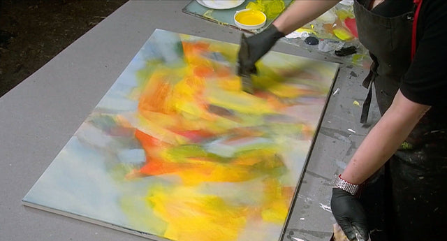 Lerne im geistreich Online-Kurs mit Era Freidzon Tulpenwiese in Acryl und Tusche kennen