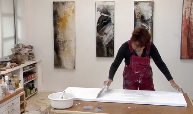 Lerne im geistreich Online-Kurs mit Gabriele Musebrink Transparenzen auf Leinwand kennen