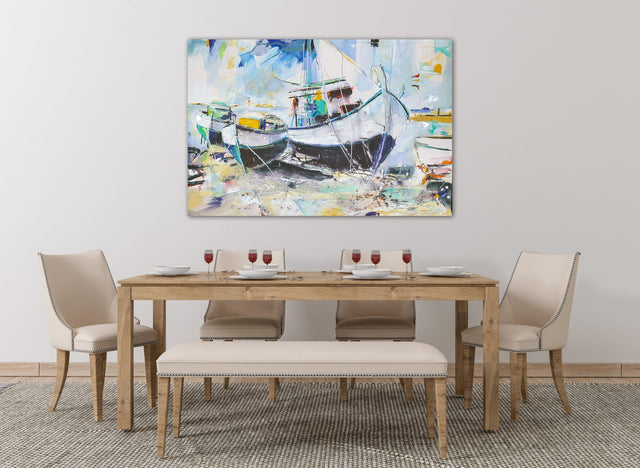 Lerne im geistreich Online-Kurs mit Günther Reil Boote in Acryl kennen