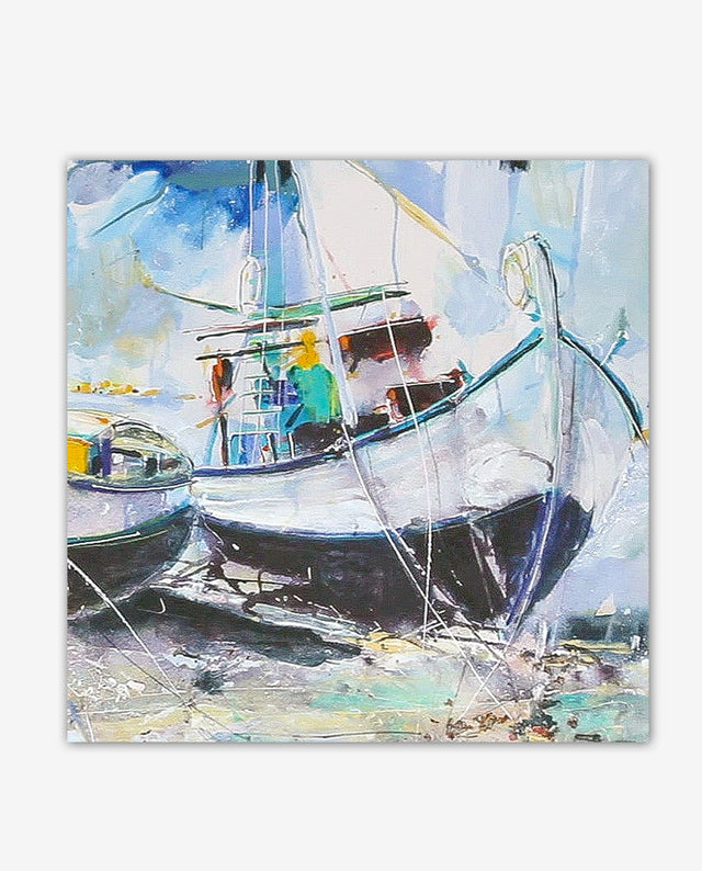 Lerne im geistreich Online-Kurs mit Günther Reil Boote in Acryl kennen