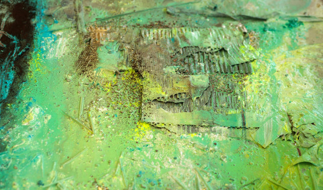 Lerne im geistreich Online-Kurs mit Günther Reil Kartonrippen-Bild in Mischtechnik kennen