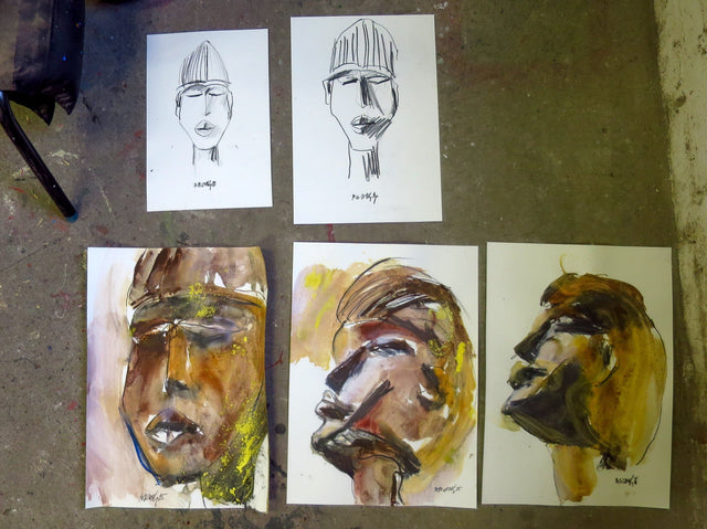 Lerne im geistreich Online-Kurs mit Günther Reil Maske - Graphit, Schellack, Goldpigment... kennen