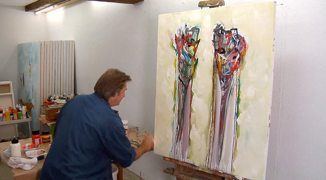 Lerne im geistreich Online-Kurs mit Heinz Felbermair Nass in Nass-Verläufe - Pinseltechniken kennen