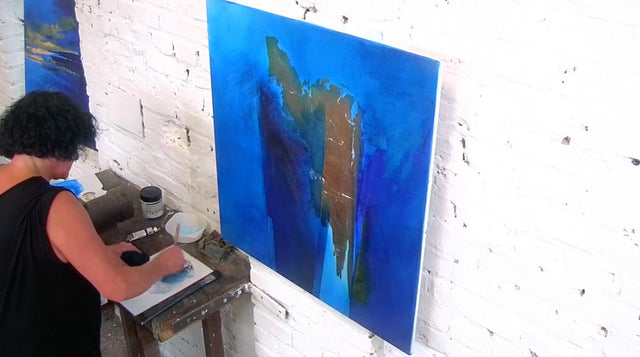 Lerne im geistreich Online-Kurs mit Helga Budde-Engelke Geheimnisvolles Blau auf Gold kennen