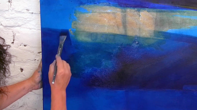 Lerne im geistreich Online-Kurs mit Helga Budde-Engelke Geheimnisvolles Blau auf Gold kennen