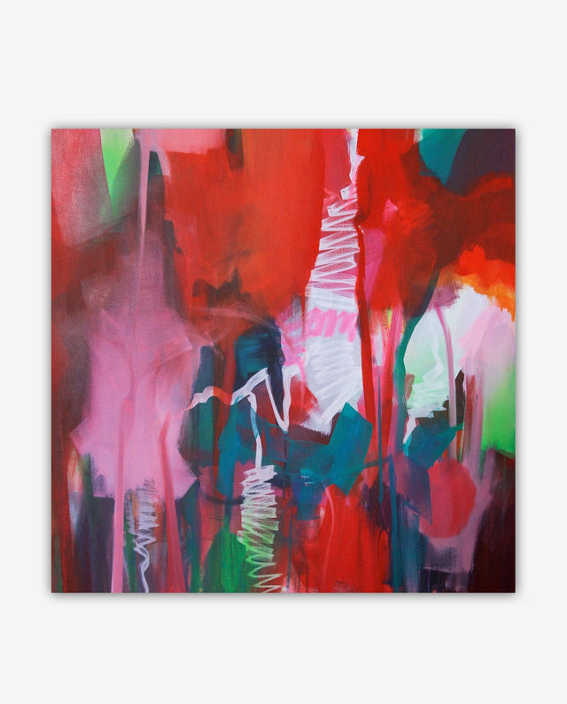 Lerne im geistreich Online-Kurs mit Ilona Griss-Schwärzler Abstraktion in rot und grün - 2 Bilder kennen