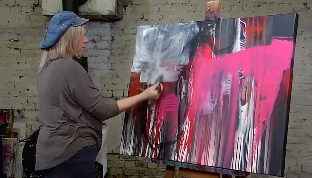 Lerne im geistreich Online-Kurs mit Ilona Griss-Schwärzler Malerei und Collage - Schwarz/Rot kennen