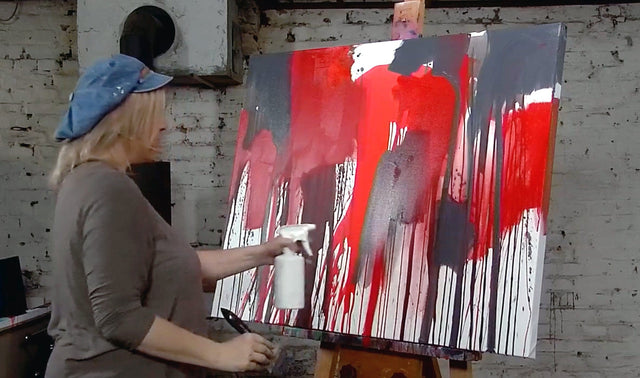 Lerne im geistreich Online-Kurs mit Ilona Griss-Schwärzler Malerei und Collage - Schwarz/Rot kennen