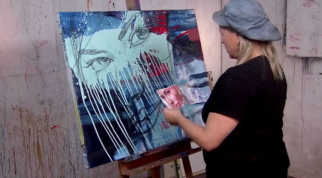 Lerne im geistreich Online-Kurs mit Ilona Griss-Schwärzler Portrait in Mixed Media und Ton in Ton kennen