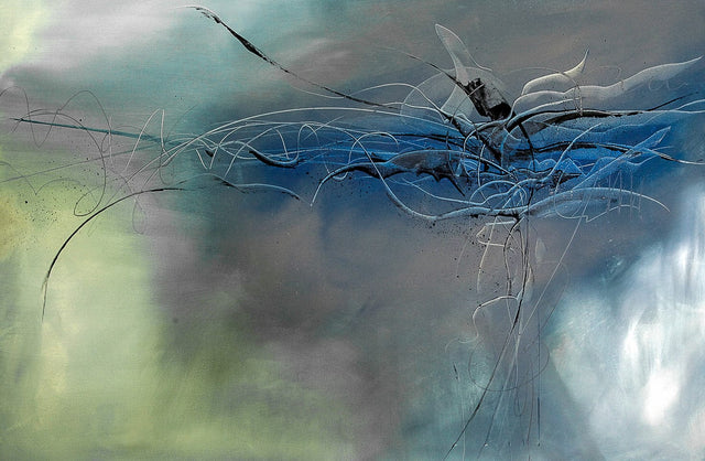 Lerne im geistreich Online-Kurs mit Isabelle Zacher-Finet Blue/Green Sgraffito-Technik kennen