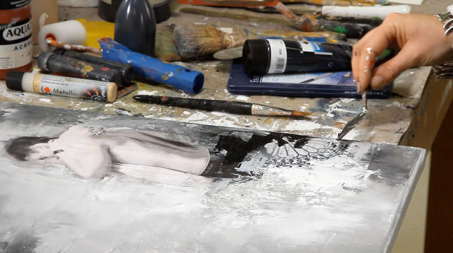 Lerne im geistreich Online-Kurs mit Isabelle Zacher-Finet Fotocollage männlicher Akt kennen