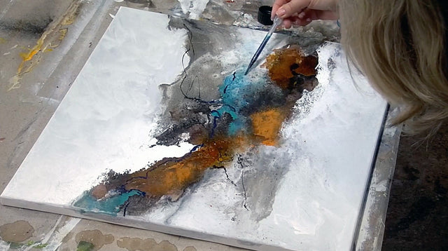 Lerne im geistreich Online-Kurs mit Isolde Folger Abstrakte Landschaft kennen