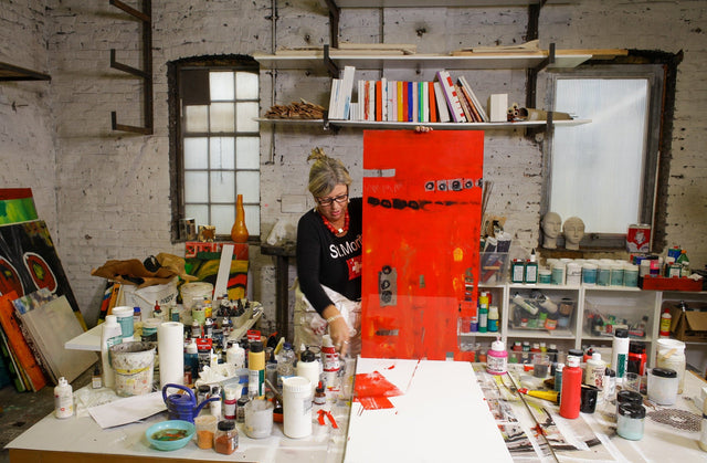 Lerne im geistreich Online-Kurs mit Isolde Folger Acrylglas als Malgrund kennen