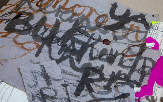 Lerne im geistreich Online-Kurs mit Karen Betty Tobias Schrift im Bild - Malerei und Collage kennen