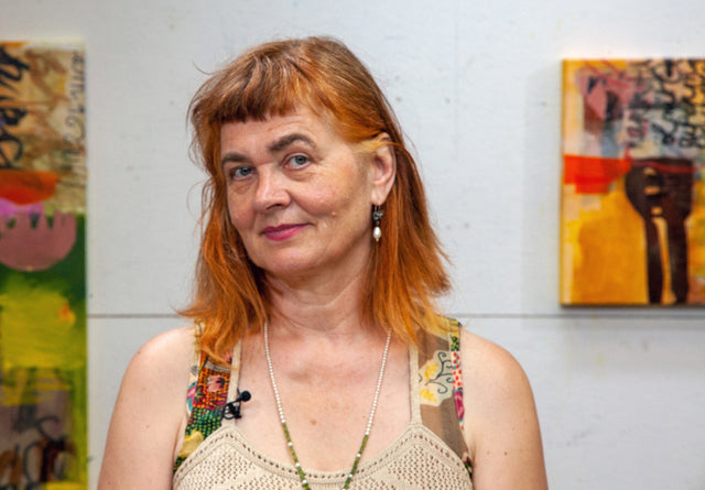 Lerne im geistreich Online-Kurs mit Karen Betty Tobias Schrift im Bild - Malerei und Collage kennen