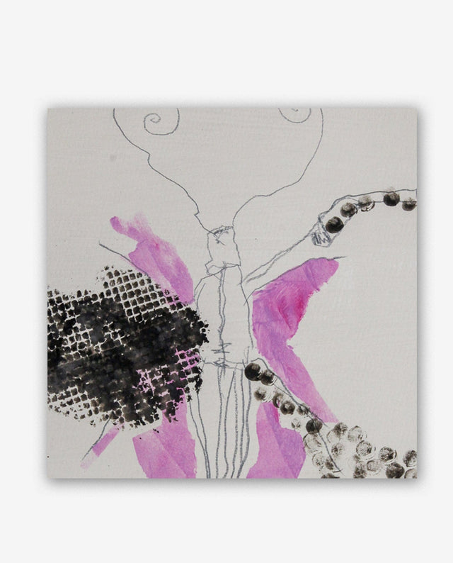 Lerne im geistreich Online-Kurs mit Karin Christoph Poetische Serie in Druck- und Mischtechnik kennen