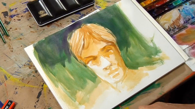 Lerne im geistreich Online-Kurs mit Leif Skoglöf Das menschliche Gesicht - Aquarell-Technik kennen