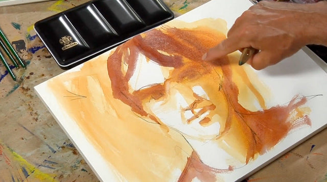 Lerne im geistreich Online-Kurs mit Leif Skoglöf Das menschliche Gesicht - Aquarell-Technik kennen