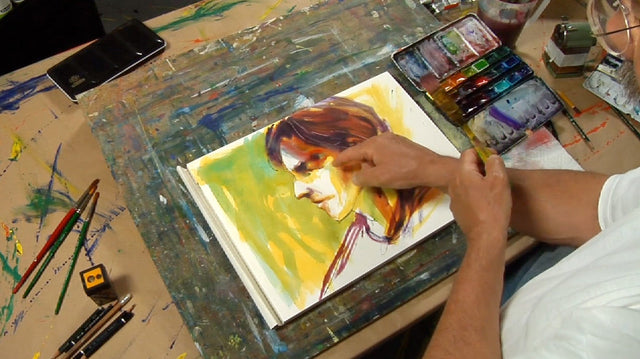 Lerne im geistreich Online-Kurs mit Leif Skoglöf Das menschliche Gesicht - Aquarell-Technik kennen