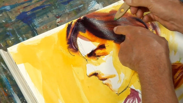 Lerne im geistreich Online-Kurs mit Leif Skoglöf Das menschliche Gesicht - Aquarell-Technik kennen