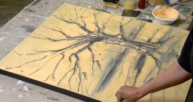 Lerne im geistreich Online-Kurs mit Olma Auskratz-Technik in Eitempera kennen