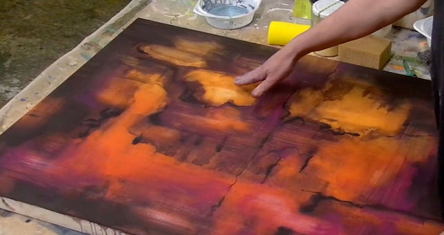 Lerne im geistreich Online-Kurs mit Olma Auswasch-Technik in Eitempera kennen