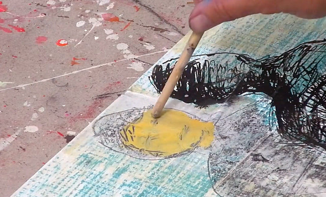 Lerne im geistreich Online-Kurs mit Petra Bergerhoff Mischtechnik Gesichter und Figuren kennen