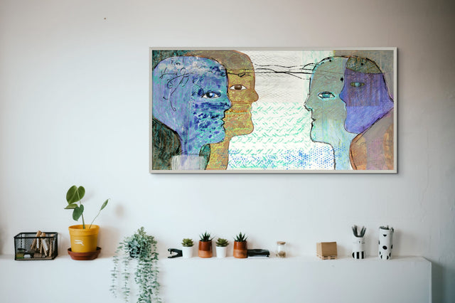 Lerne im geistreich Online-Kurs mit Petra Bergerhoff Mischtechnik Gesichter und Figuren kennen