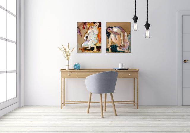 Lerne im geistreich Online-Kurs mit Petra Bergerhoff Weiblicher Akt - abstrakt und expressiv kennen