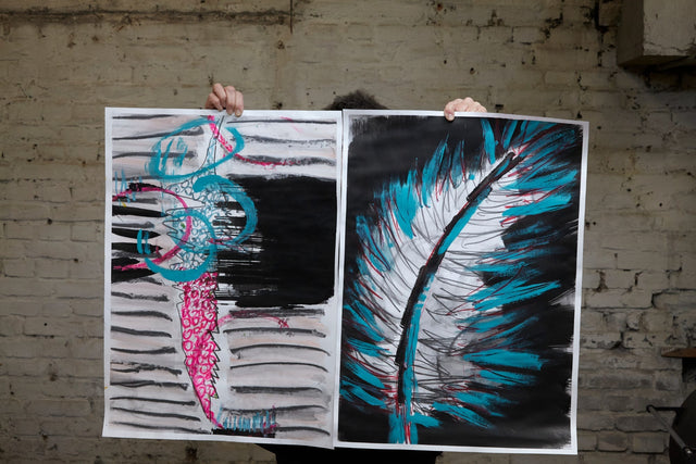 Lerne im geistreich Online-Kurs mit Ramona Hoffmann Die Linie als Einstieg in die Komposition kennen