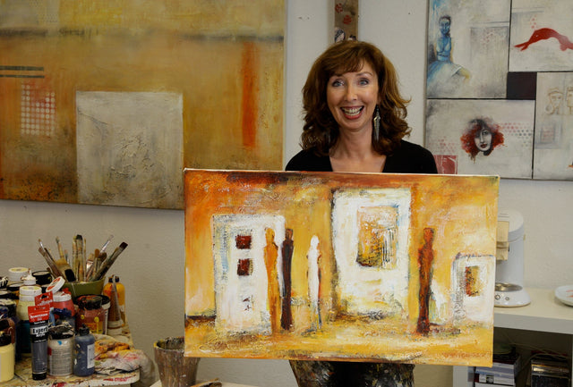 Lerne im geistreich Online-Kurs mit Renate Linnemeier Landschaften in Acryl- Struktur- und Collagetechnik kennen