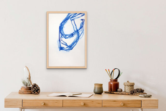 Lerne im geistreich Online-Kurs mit ROLLA artschool Grafische Arbeiten - Quick & Easy Schneiderkreide blau kennen