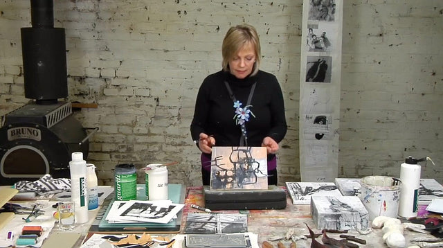 Lerne im geistreich Online-Kurs mit Sabine Kinder Acryl-Mischtechnik und Foto-Transfer kennen