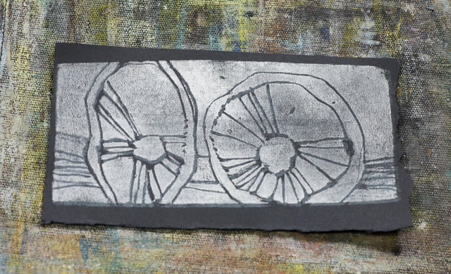 Lerne im geistreich Online-Kurs mit Sabine Kinder Druck(en) mit Acrylfarben kennen