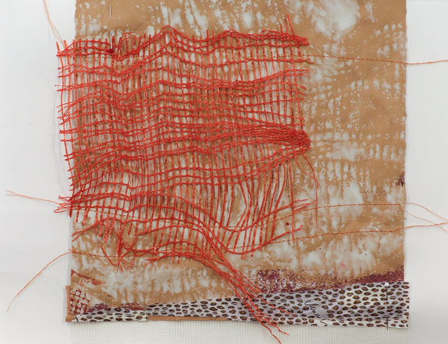 Lerne im geistreich Online-Kurs mit Sabine Kinder Genähte Linie - Collage, Zeichnung und Komposition kennen