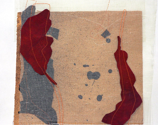 Lerne im geistreich Online-Kurs mit Sabine Kinder Genähte Linie - Collage, Zeichnung und Komposition kennen