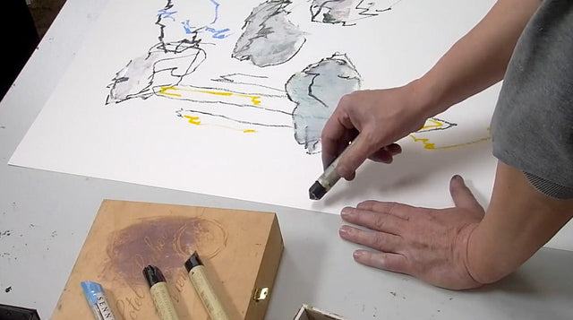 Lerne im geistreich Online-Kurs mit Stefan Wehmeier Zeichnungen expressiv - Ölstick und Ölkreide kennen