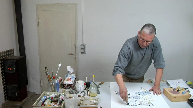 Lerne im geistreich Online-Kurs mit Stefan Wehmeier Zeichnungen expressiv - Ölstick und Ölkreide kennen