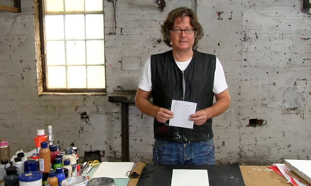 Lerne im geistreich Online-Kurs mit Steffen Rolla Bildidee - Bildaufbau in Mischtechnik rot kennen