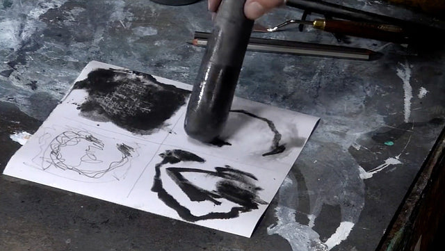 Lerne im geistreich Online-Kurs mit Steffen Rolla Wasservermalbarer Graphit im Experiment kennen