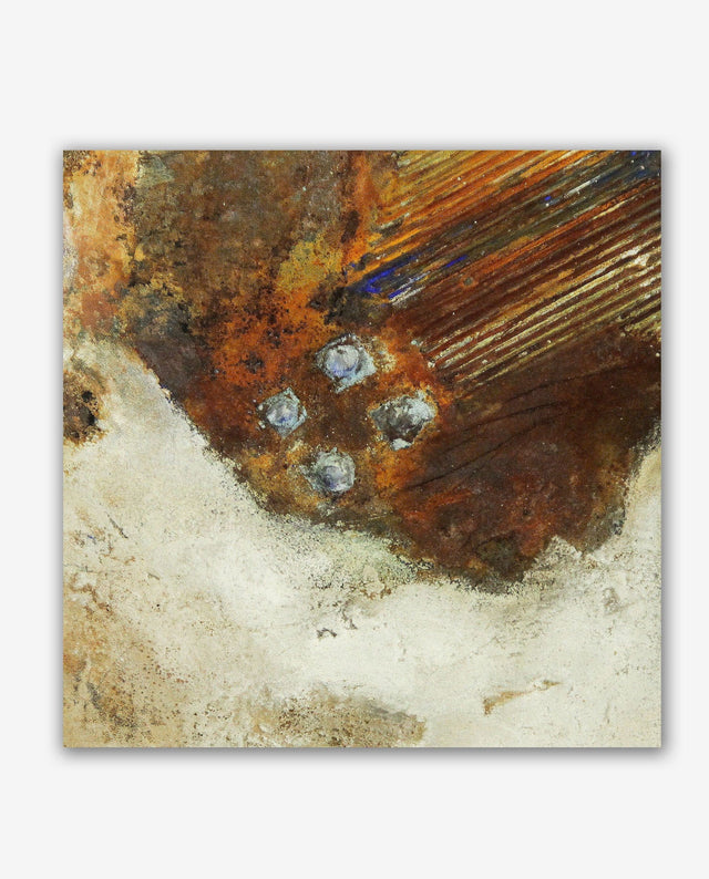 Lerne im geistreich Online-Kurs mit Ulla Schönhense Rost und weisser Beton mit 3D-Effekt kennen